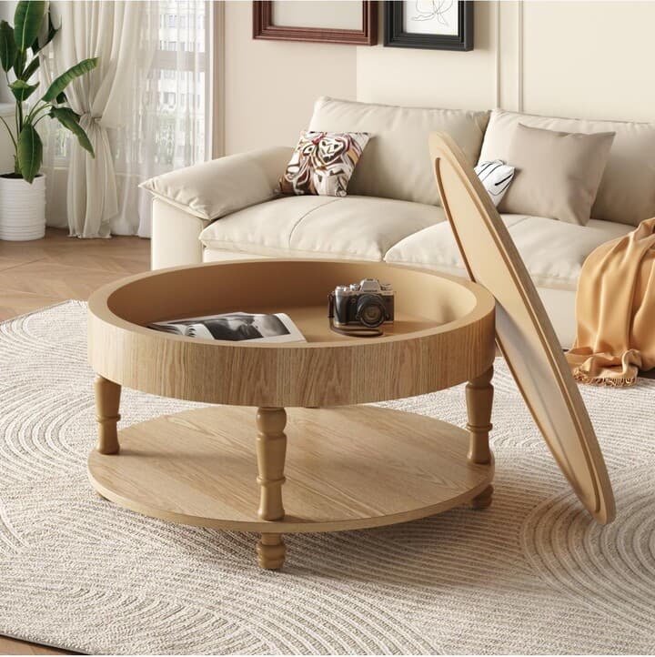 Round Coffee Table - The Wooden Space